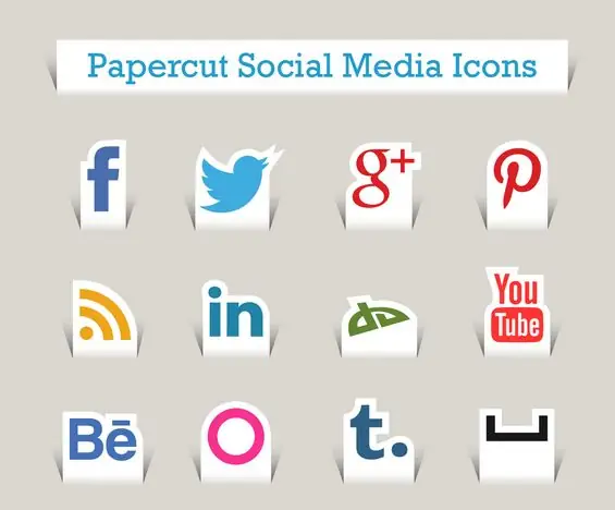 Darmowe ikony social media papercut