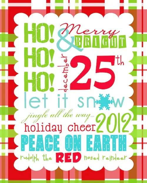 grafika świąteczna do wydrukowania let it snow