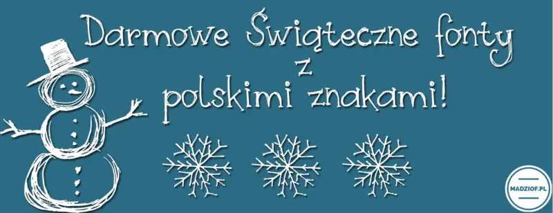 świąteczne fonty z polskimi znakami