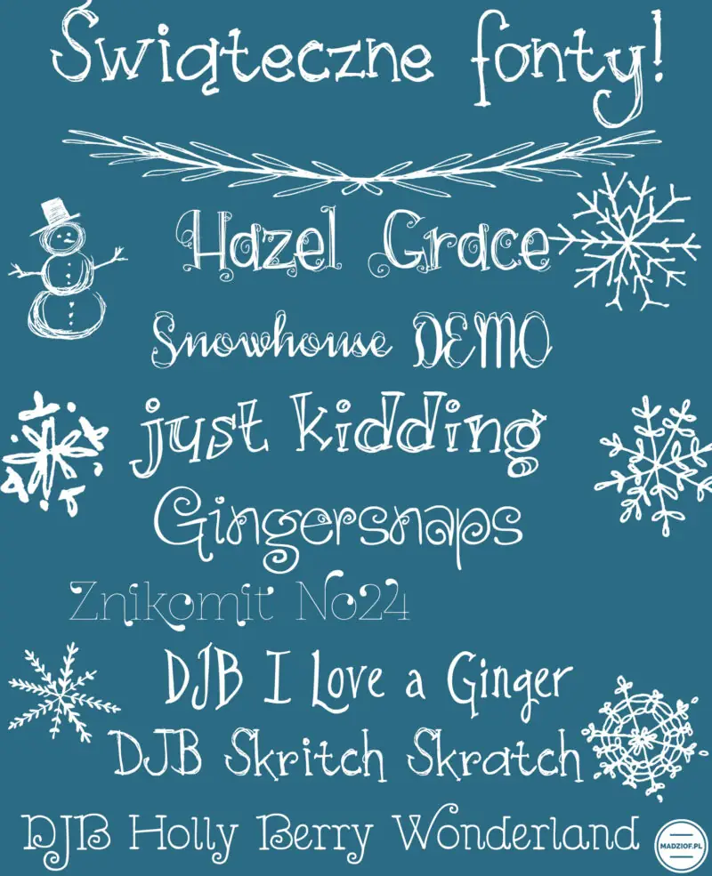świąteczne fonty z polskimi znakami świąteczne fonty z polskimi znakami