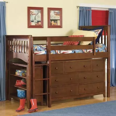 łóżko piętrowe dla chłopca z drabinką