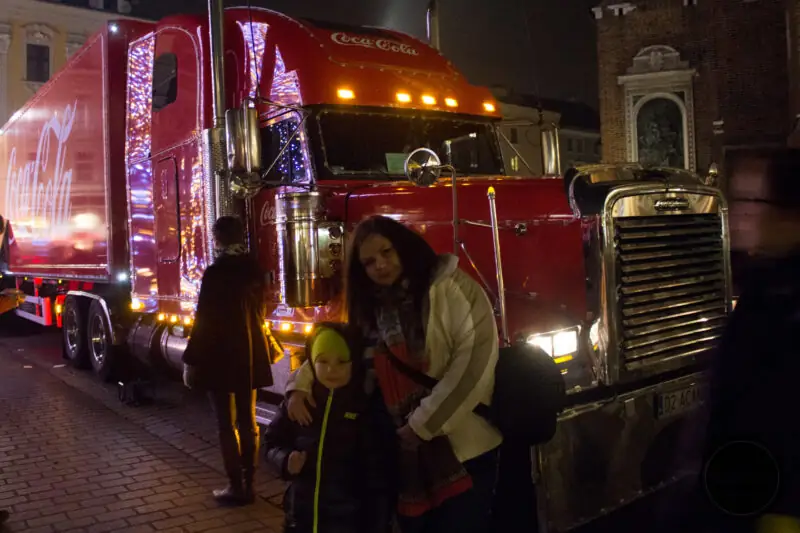 Kiermasz bożonarodzeniowy - Kraków 2014 ciezarówka coca coli