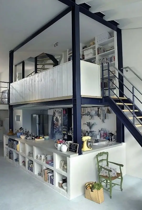 łóżko piętrowe dla chłopca ze schodkami