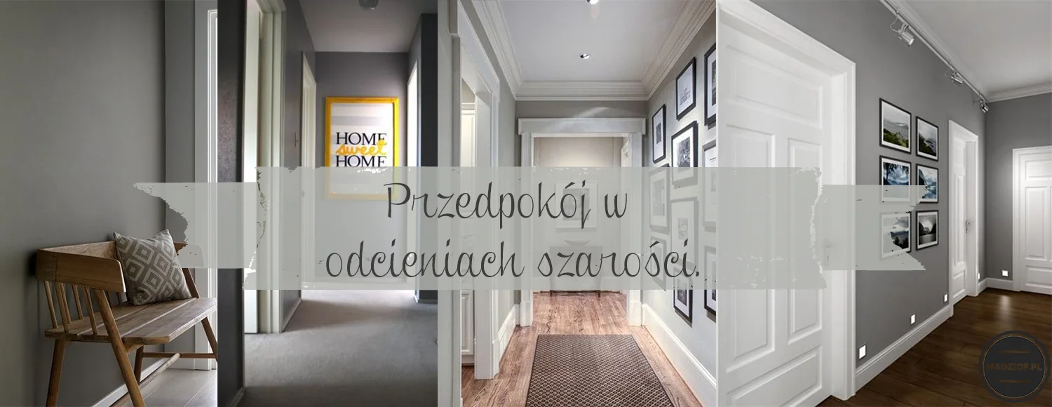 Przedpokój w odcieniach szarości - inspiracje