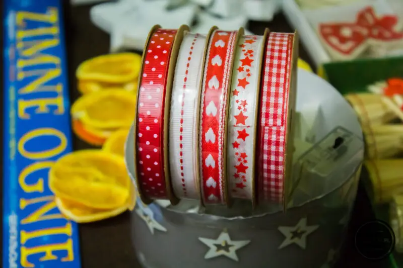 Moja pierwsza choinka zimne ognie suszone pomarańcze biało czerwone wstążki Moja pierwsza choinka zimne ognie suszone pomarańcze biało czerwone wstążki