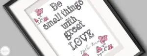 Grafiki motywacyjne do wydruku - do small thingh with great love