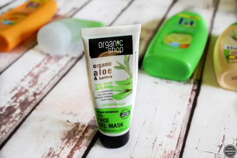 ulubiency lutego organic shop maska kojaca aloes i bambus
