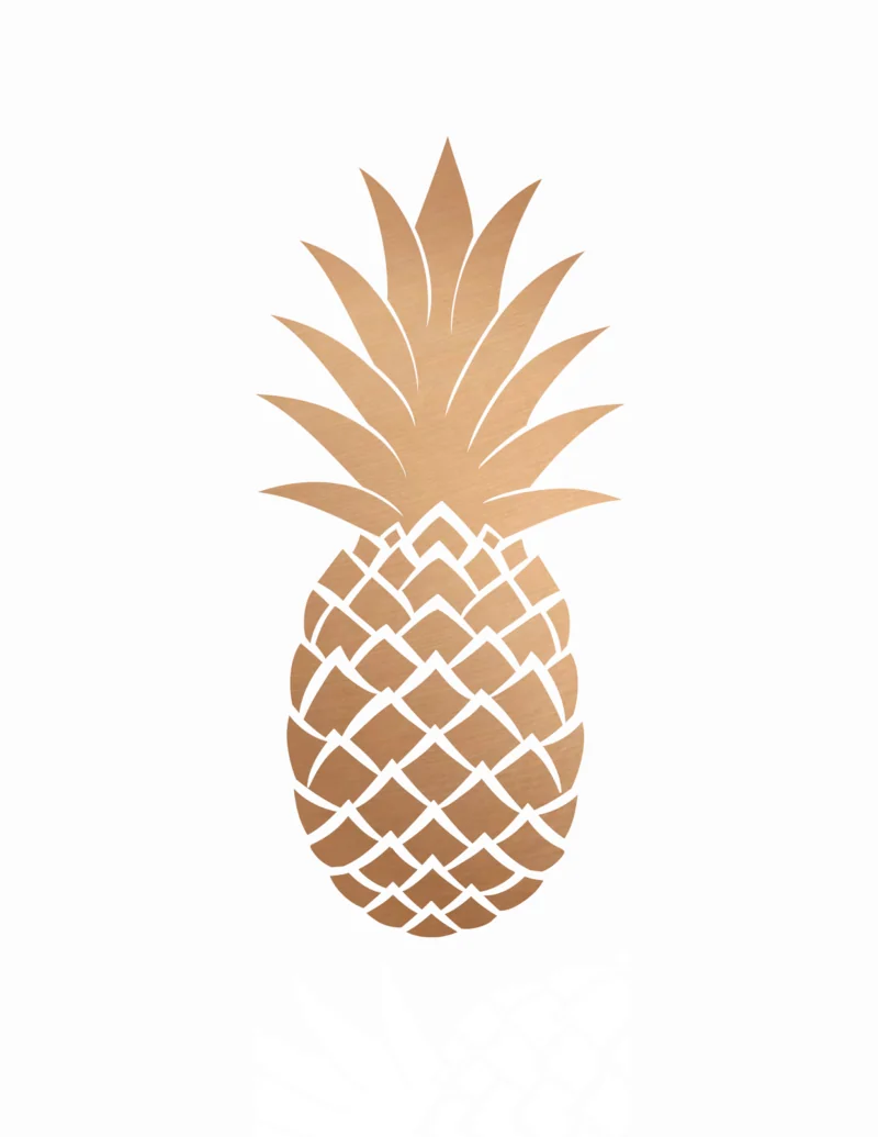 letnie grafiki do wydruku ananas zloty