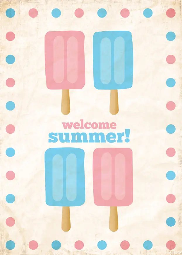 letnie grafiki do wydruku lody