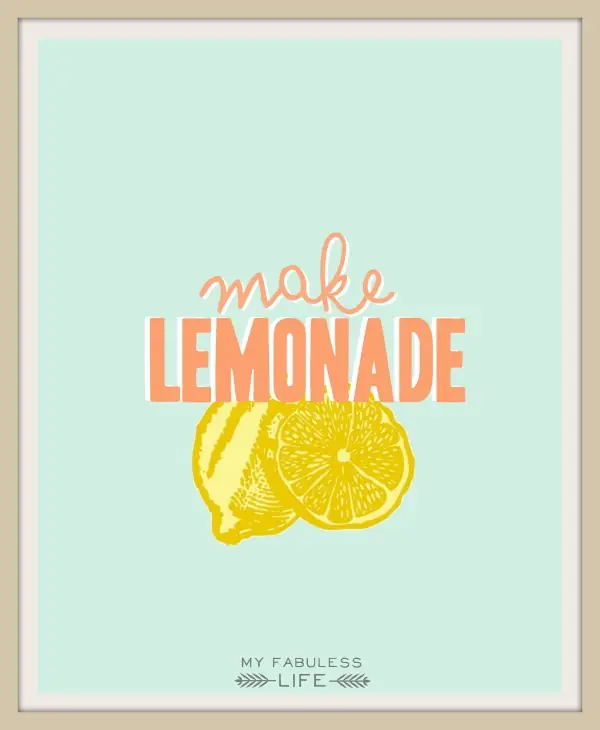 letnie grafiki do wydruku make lemonade bl
