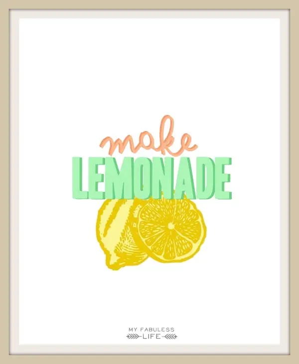 letnie grafiki do wydruku make lemonade gr