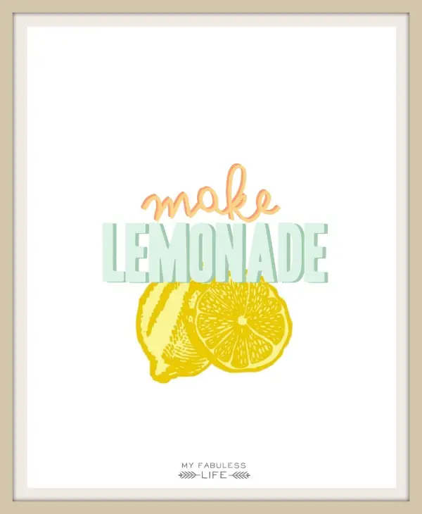 letnie grafiki do wydruku make lemonade