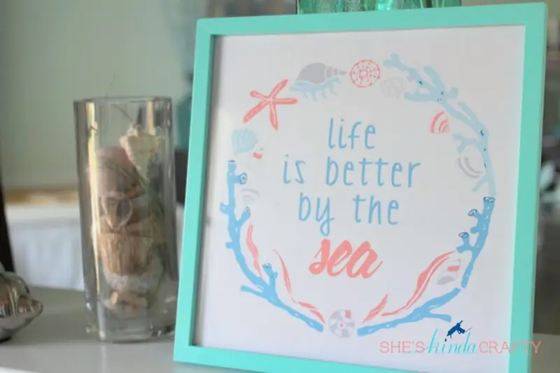 letnie grafiki do wydruku life is better by the sea