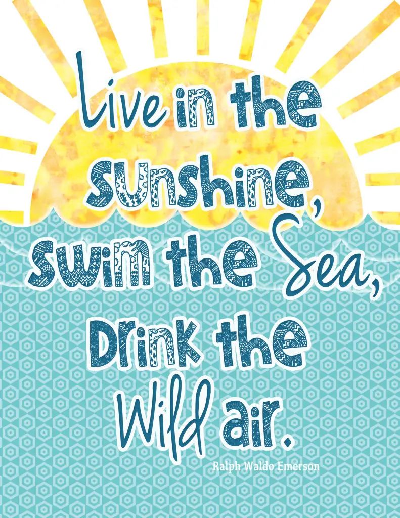 letnie grafiki do wydruku slonce