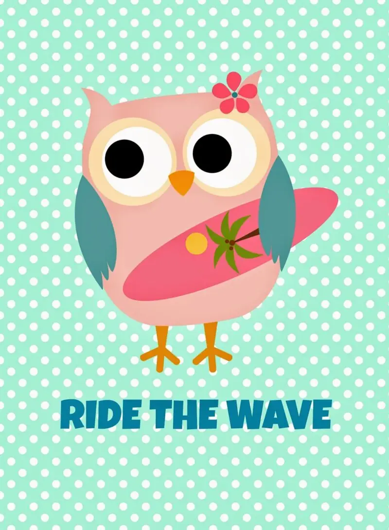 letnie grafiki do wydruku sowa fun