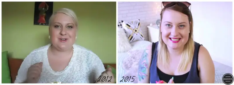 metamorfozy polskich youtuberek boogiesilver kolaz 2012 i 2015