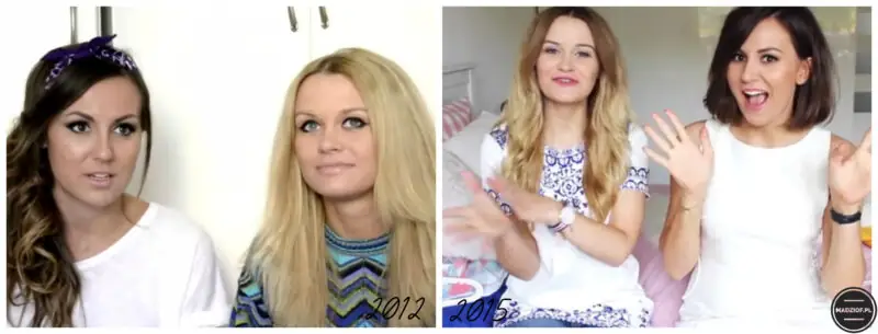 metamorfozy polskich youtuberek love and great shoes kolaz 2012 2015