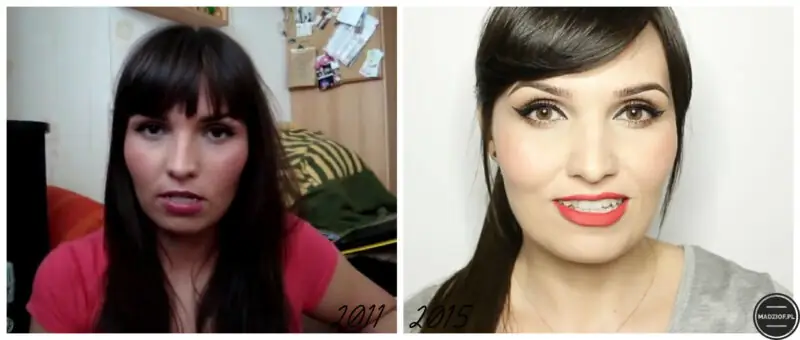 metamorfozy polskich youtuberek maxineczka kolaz 2011 2015