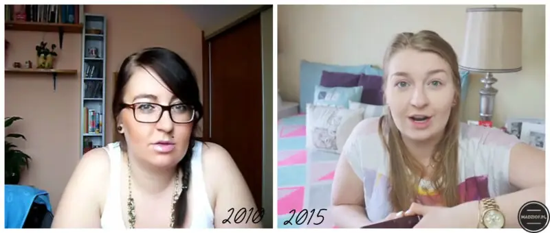 metamorfozy polskich youtuberek panna joanna kolaz 2010 2015