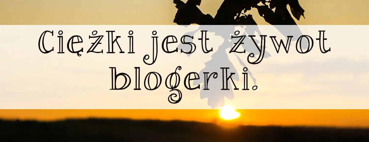 ciezki jest zywot blogerki