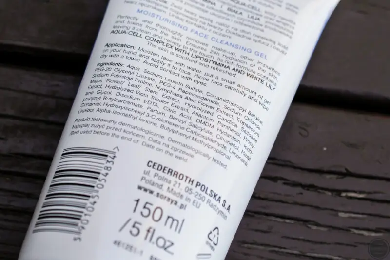 soraya nawilzanie i dotlenianie nawilzajacy zel oczyszczajcy do twarzy-1
