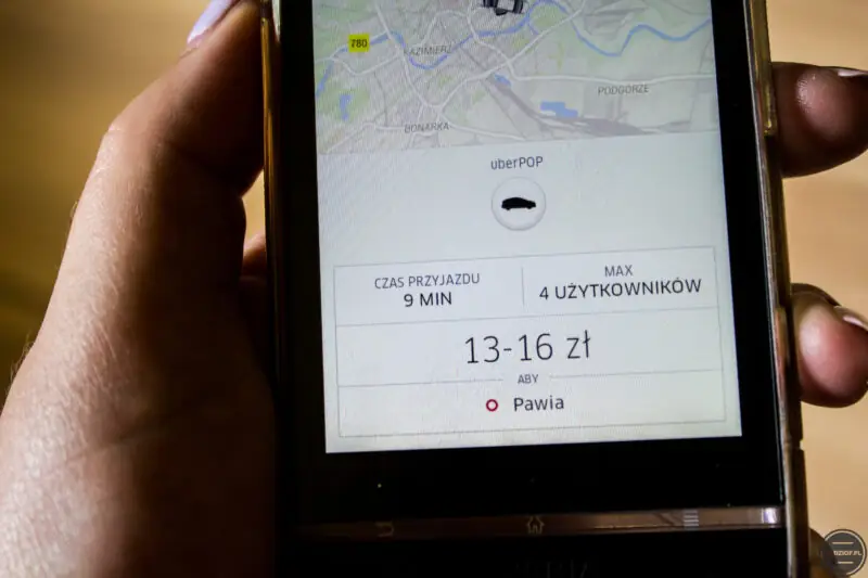 moje wrazenia z pierwszej przejzadzki uberem krakow zrzut ekarnu-3