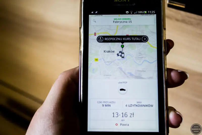 moje wrazenia z pierwszej przejzadzki uberem krakow zrzut ekarnu-4