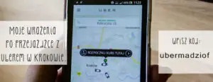 moje wrazenia z pierwszej przejzadzki uberem krakow zrzut glowne