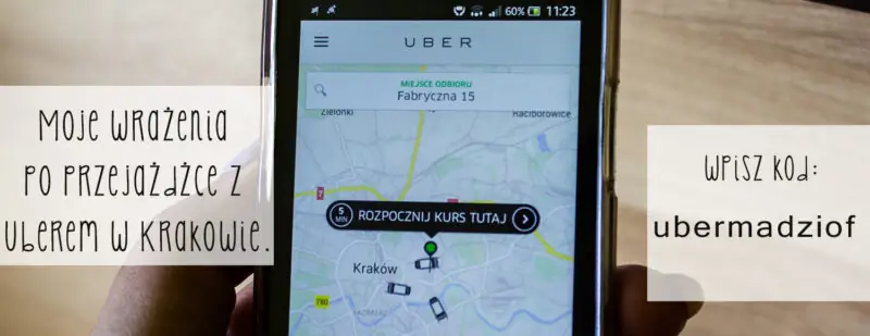 moje wrazenia z pierwszej przejzadzki uberem krakow zrzut glowne