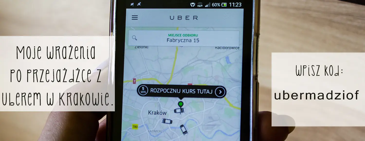 moje wrazenia z pierwszej przejzadzki uberem krakow zrzut glowne