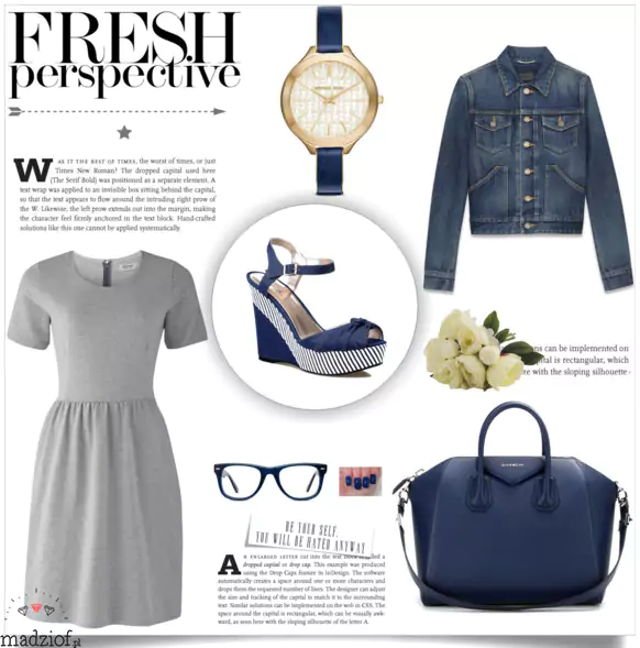 dodatki do szarej sukienki granatowe1