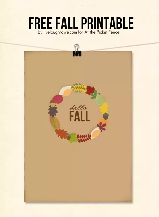 Free Fall Printable! Perfect to hang in your home or office... gift to a friend too! Grab yours at www.atthepicketfence.com #fall #printable