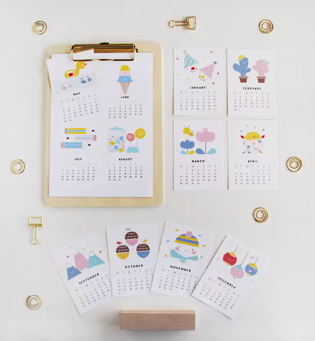 Darmowe kalendarze na 2016 rok do pobrania i wydrukowania kolorowe