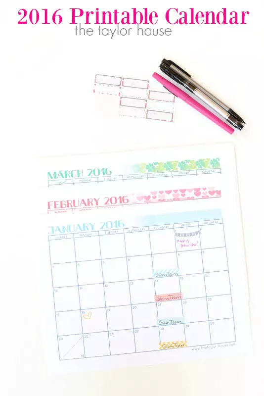 Darmowe kalendarze na 2016 rok do pobrania i wydrukowania kolorowe