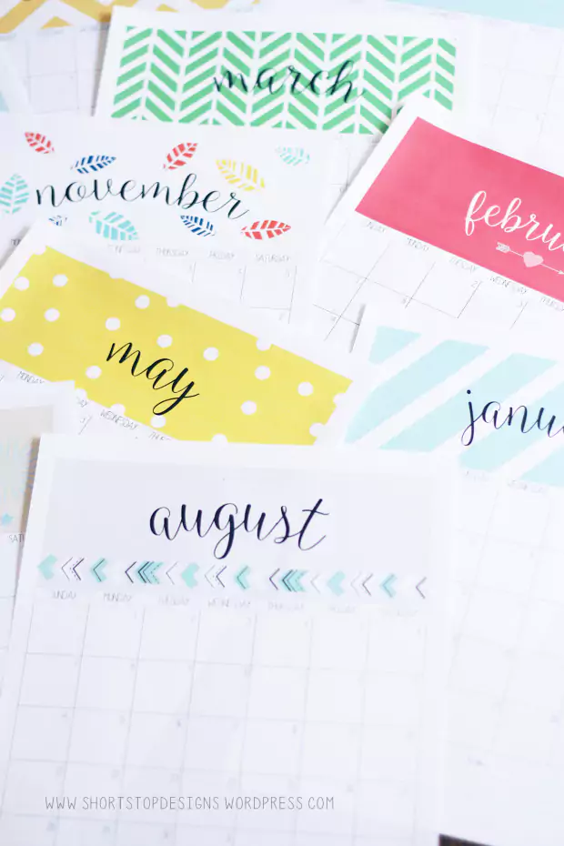 Darmowe kalendarze na 2016 rok do pobrania i wydrukowania kolorowe