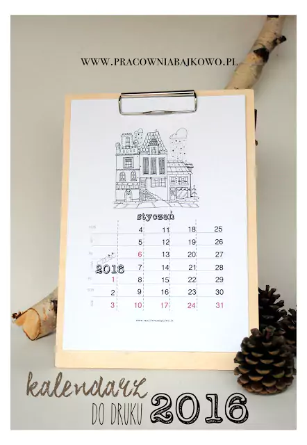 Darmowe kalendarze na 2016 rok do pobrania i wydrukowania polskie