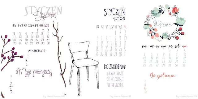 Darmowe kalendarze na 2016 rok do pobrania i wydrukowania polskie