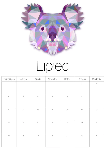 Darmowe kalendarze na 2016 rok do pobrania i wydrukowania polskie