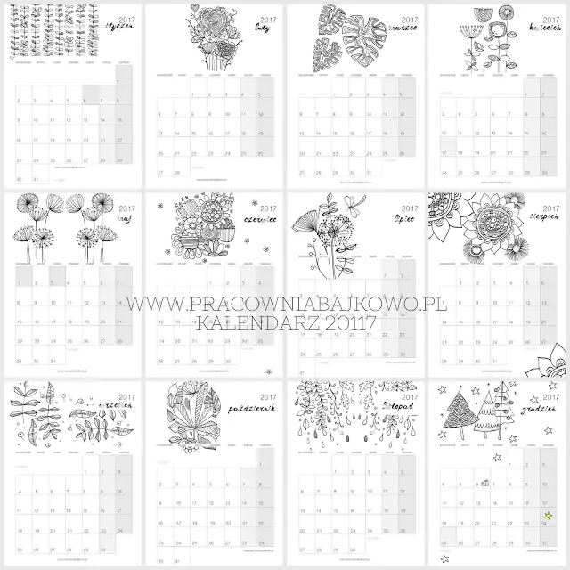 kalendarze na 2017 do pobrania i wydrukowania za darmo