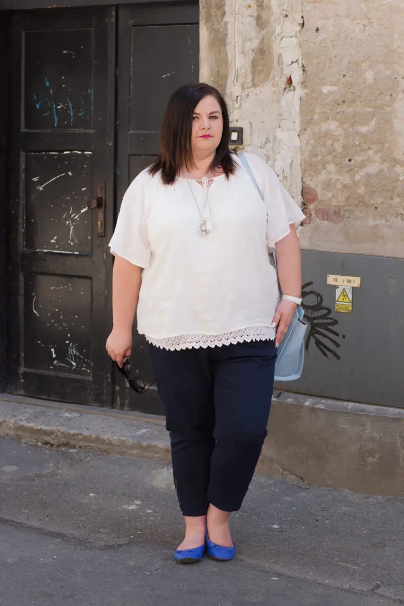 Jak sie ubrac do biura podczas upalow stylizacja w duzym rozmiarze cellbes