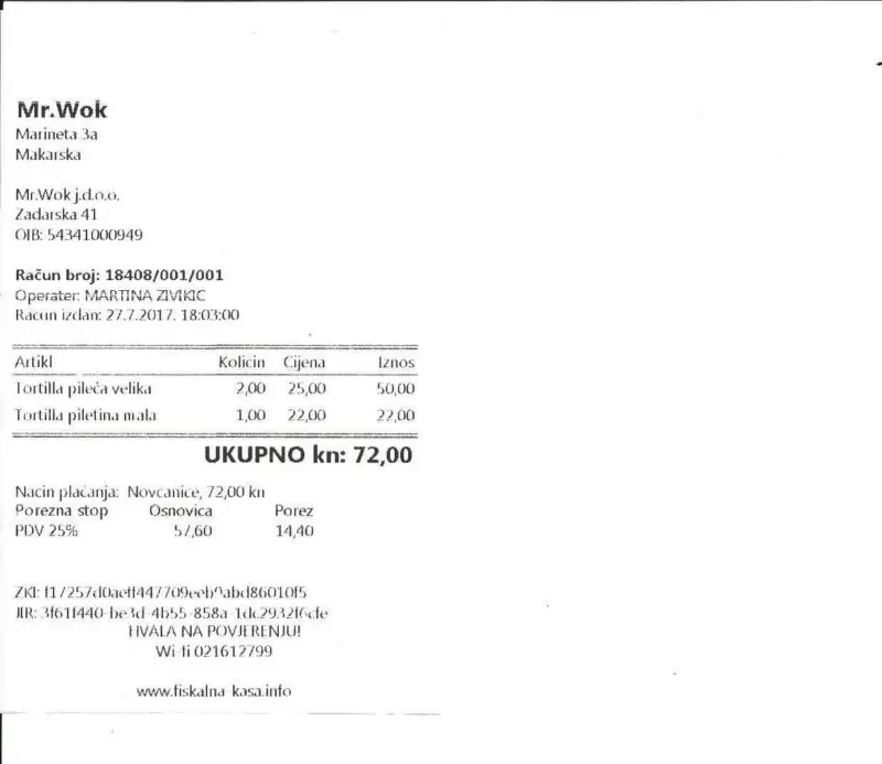 ceny w chorwacji 2017 paragon skan ceny w chorwacji 2017 paragon skan