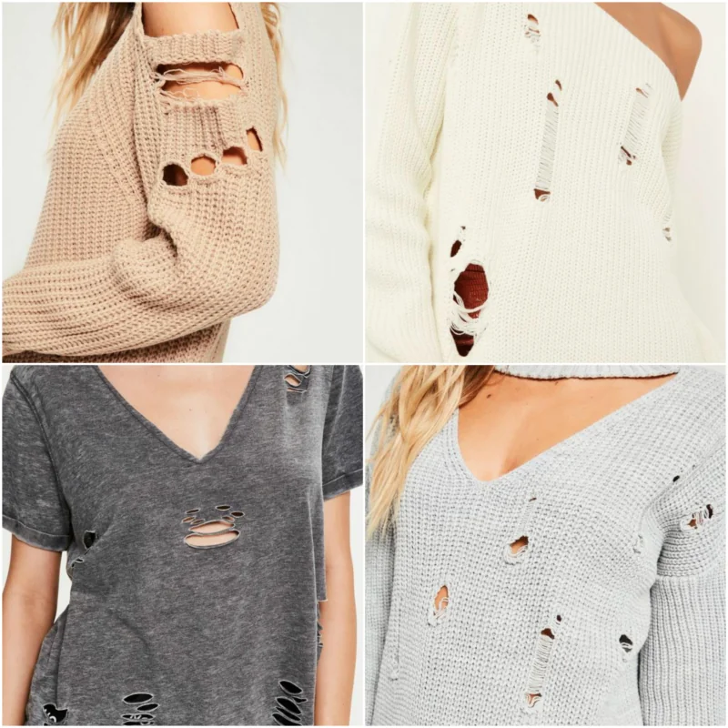 Ubraniowy antyhaul czyli rzeczy ktorych nigdy nie zamierzam kupic sweter z dziurami