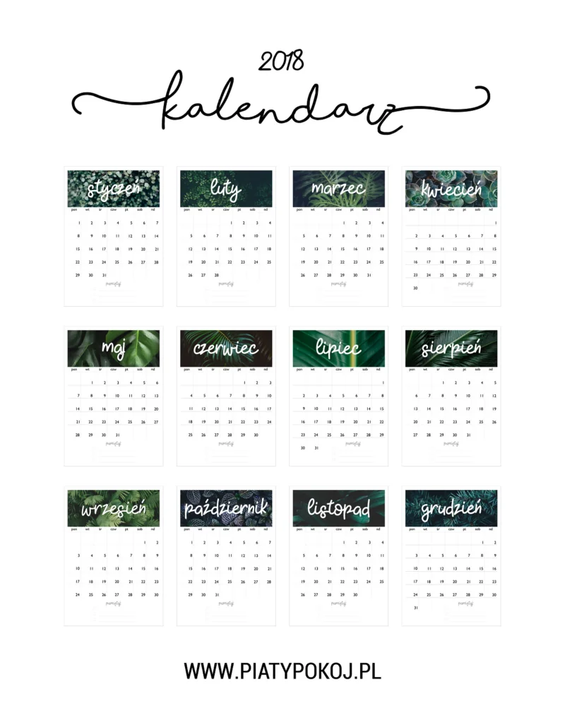 kalendarz 2018 za darmo do pobrania i wydrukowania 3 kalendarz 2018 za darmo do pobrania i wydrukowania 3