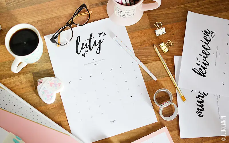 kalendarz 2018 za darmo do pobrania i wydrukowania lecibocian kalendarz 2018 za darmo do pobrania i wydrukowania lecibocian