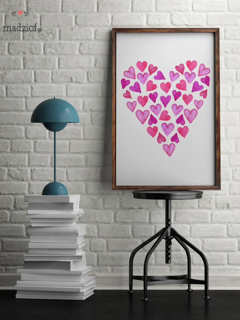 plakat za darmo do pobrania walentynki serca serduszka m