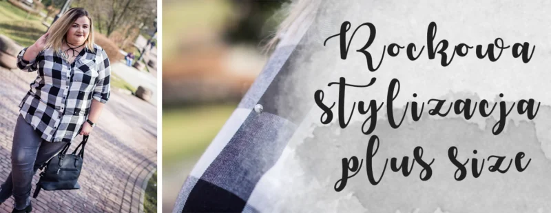 yours clothing rockowa stylizacja plus size koszula w krate szare dzinsy-12