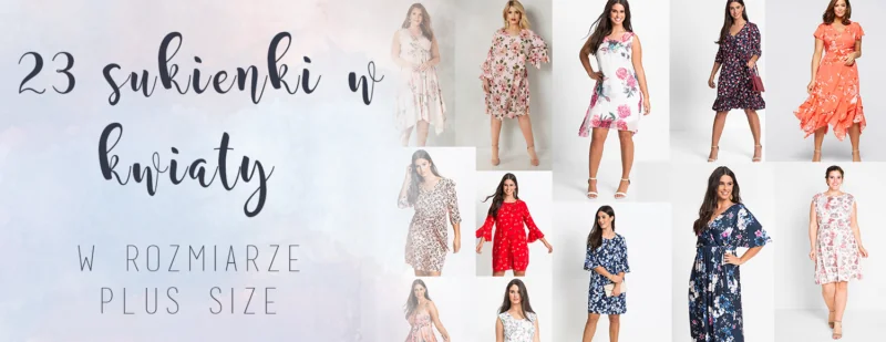 sukienki w kwiaty w rozmiarze plus size duzym rozmiarze