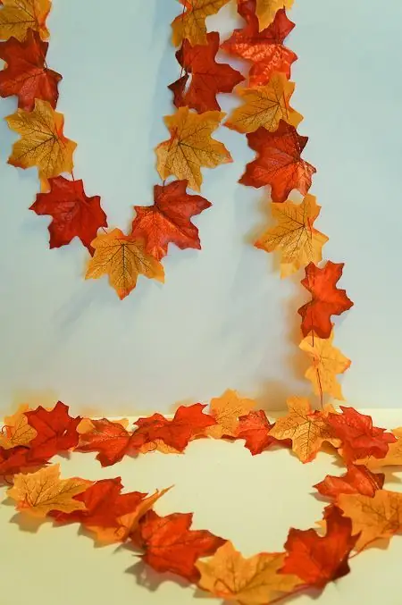 dekoracje z lisci do domu na jesien