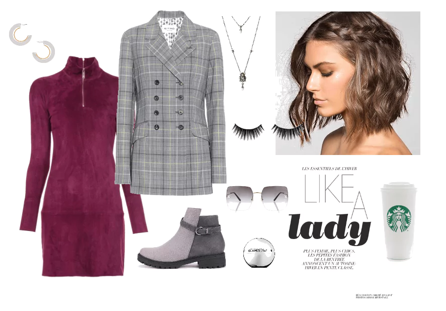 jaki kolor dodatkow wybrac do bordowej sukienki szary srebrby