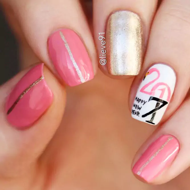pomysly i inspiracje na sylwestrowe paznokcie na sylwestra wzor wzorek